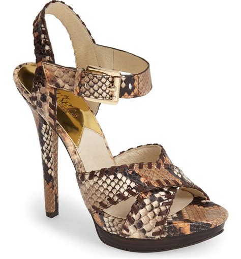 michael kors snakeskin shoes|snake embossed leather sandals.